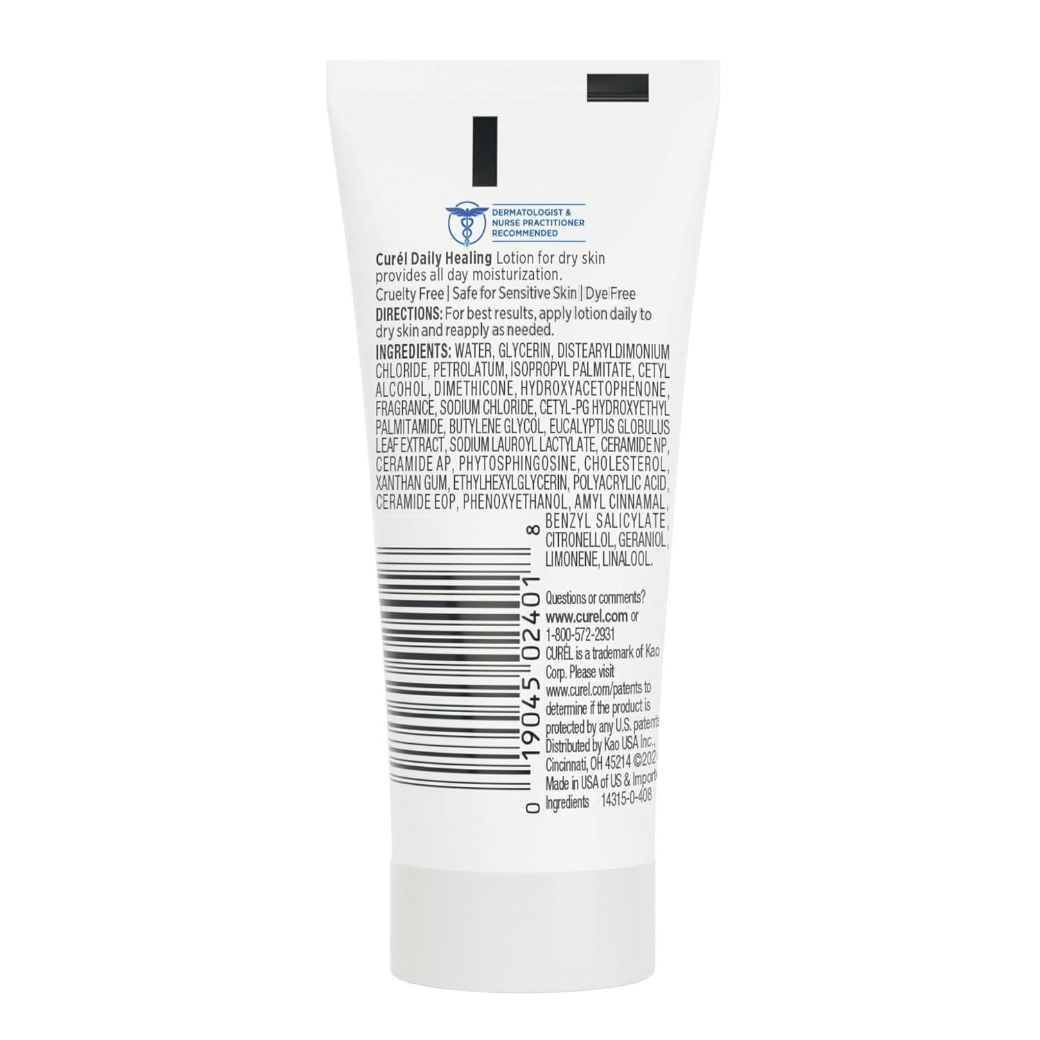 image:imageCurel Daily Healing Body Lotion for Dry Skin Dermatologist Recommended Hydrating Body Lotion with Advanced Ceramides Complex 1 Oz Pack of 30Daily Healing