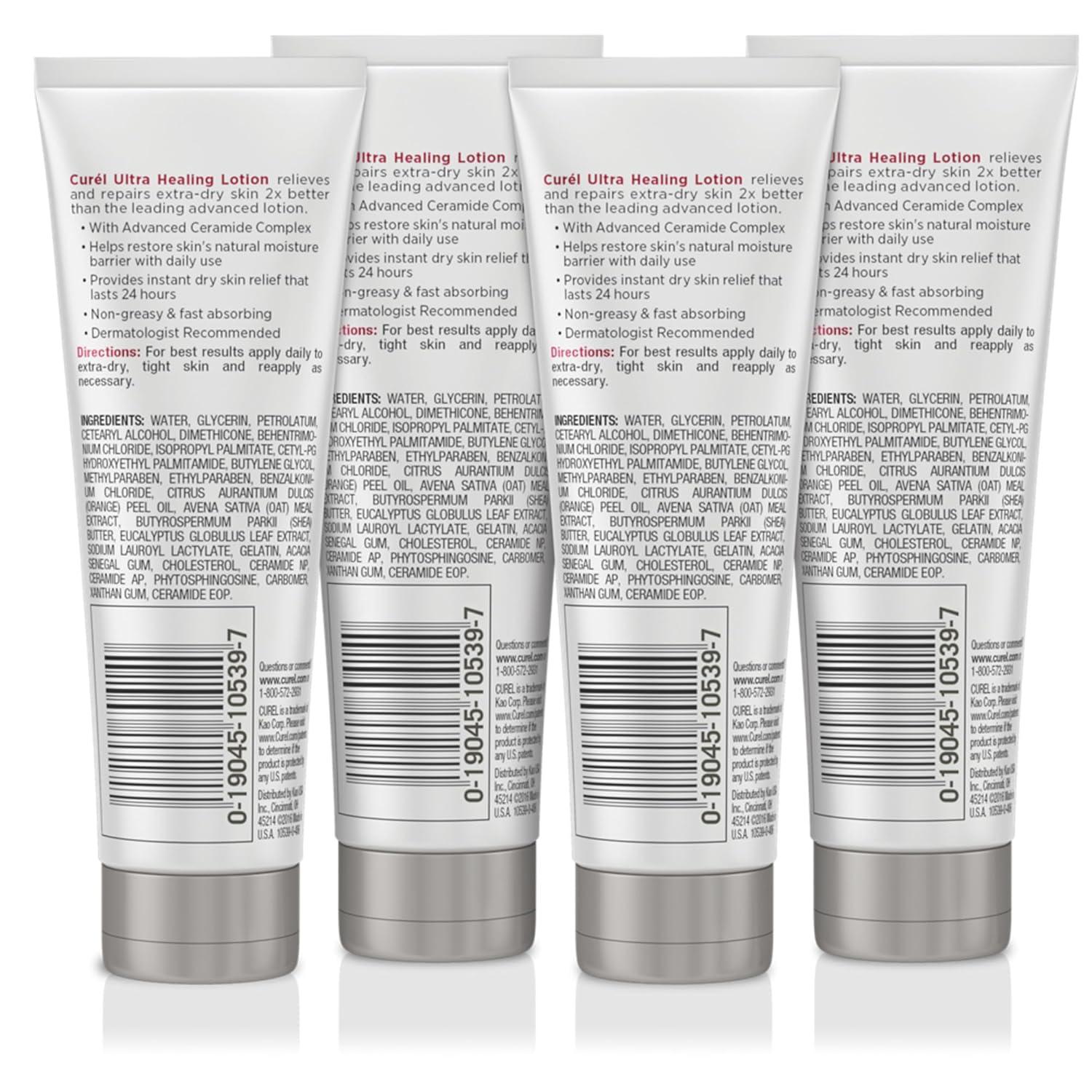 image:imageCurel Ultra Healing Intensive FragranceFree Lotion For ExtraDry Skin Dermatologist Recommended Ideal for Sensitive Skin Cruelty Free Paraben Free 1 Oz Pack of 3025 Fl Oz Pack of 4