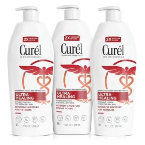 Curel Ultra Healing Intensive Fragrance-Free Lotion For Extra-Dry Skin, Dermatologist Recommended, Ideal for Sensitive Skin, Cruelty Free, Paraben Free, 1 Oz, Pack of 30(13 Fl Oz (Pack of 3))