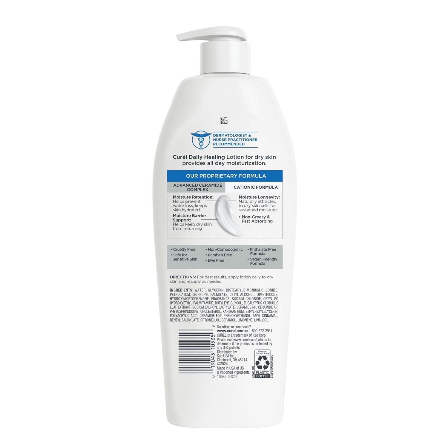 image:imageCurel Daily Healing Body Lotion for Dry Skin Hydrating Body Lotion with Advanced Ceramides Complex Dermatologist Recommended 13 Oz Pack of 3