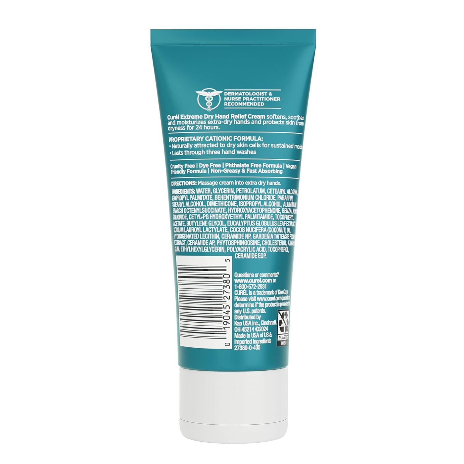 image:imageCurel Extreme Dry Hand Relief Dermatologist Recommended LongLasting Cream For Dry Hands Paraben Free FragranceFree Hand Lotion 3 Oz3 Fl Oz Pack of 1