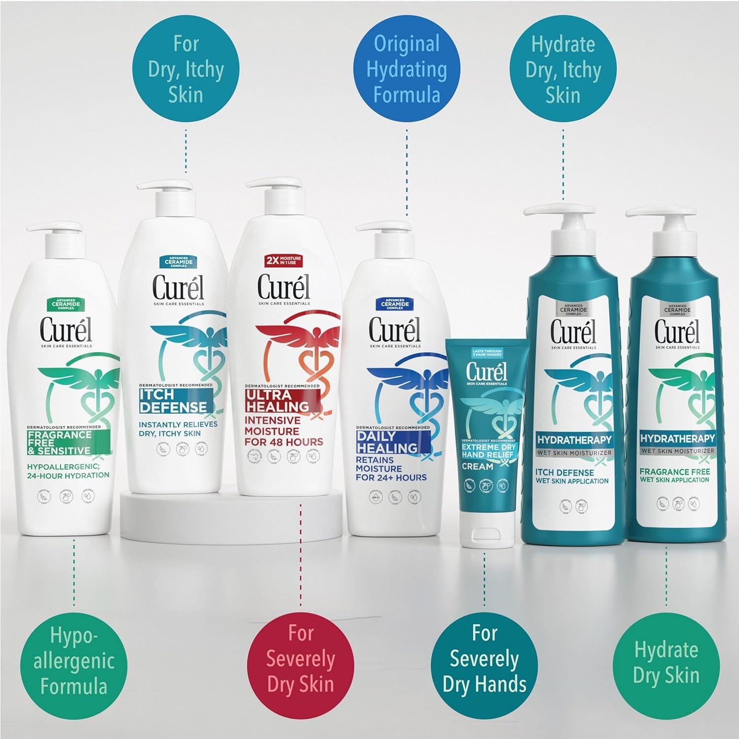 image:imageCurel Extreme Dry Hand Relief Dermatologist Recommended LongLasting Cream For Dry Hands Paraben Free FragranceFree Hand Lotion 3 Oz3 Fl Oz Pack of 3