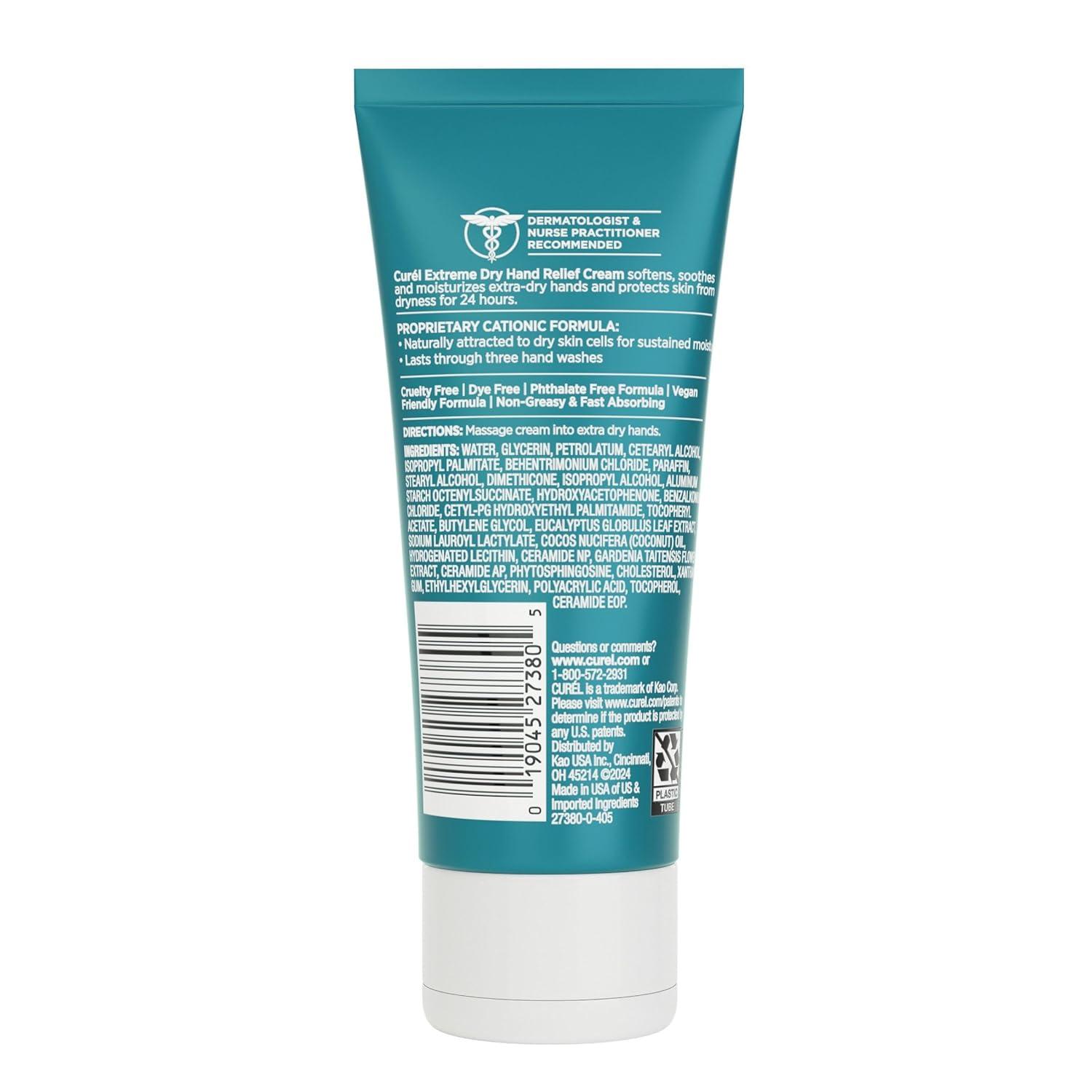 image:imageCurel Extreme Dry Hand Relief Dermatologist Recommended LongLasting Cream For Dry Hands Paraben Free FragranceFree Hand Lotion 3 Oz3 Fl Oz Pack of 3