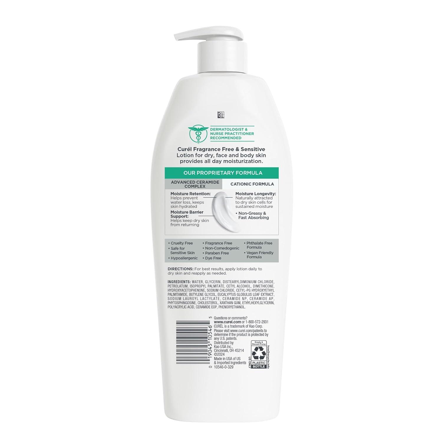 image:imageCurel Fragrance Free Comforting Body Lotion Unscented Dry Skin Moisturizer for Sensitive Skin with Advanced Ceramide Complex Repairs Moisture Barrier 20 oz13 Fl Oz Pack of 1