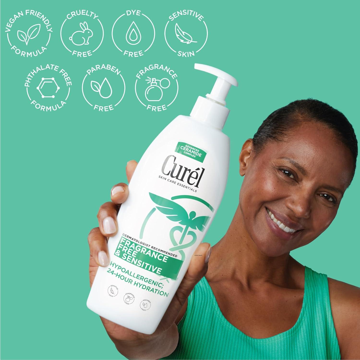 image:imageCurel Fragrance Free Comforting Body Lotion Unscented Dry Skin Moisturizer for Sensitive Skin with Advanced Ceramide Complex Repairs Moisture Barrier 20 oz13 Fl Oz Pack of 1
