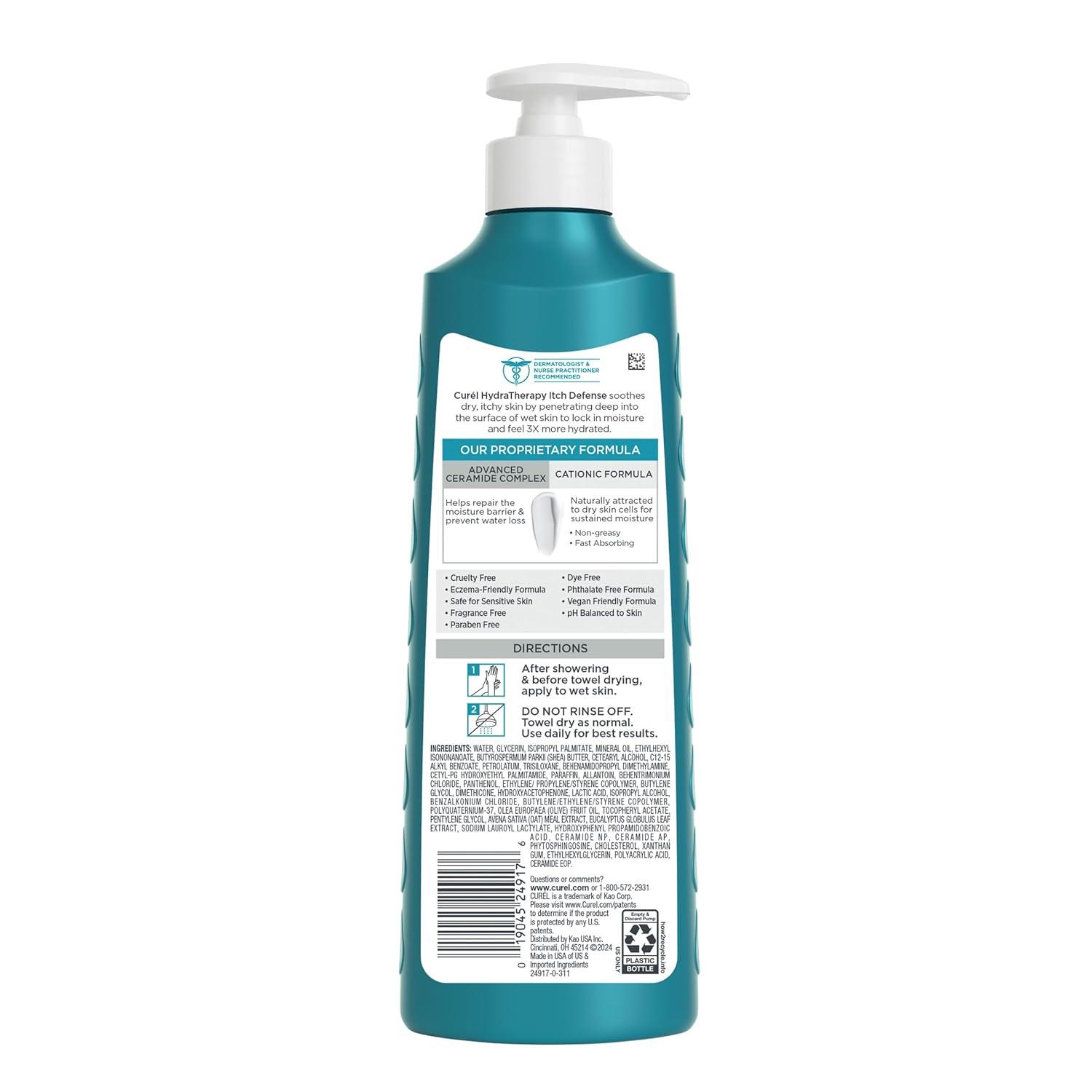image:imageCurel Hydra Therapy In Shower Lotion Itch Defense Body Moisturizer with Advanced Ceramide Complex Vitamin E amp Oatmeal Extract 12 Oz Pack of 2