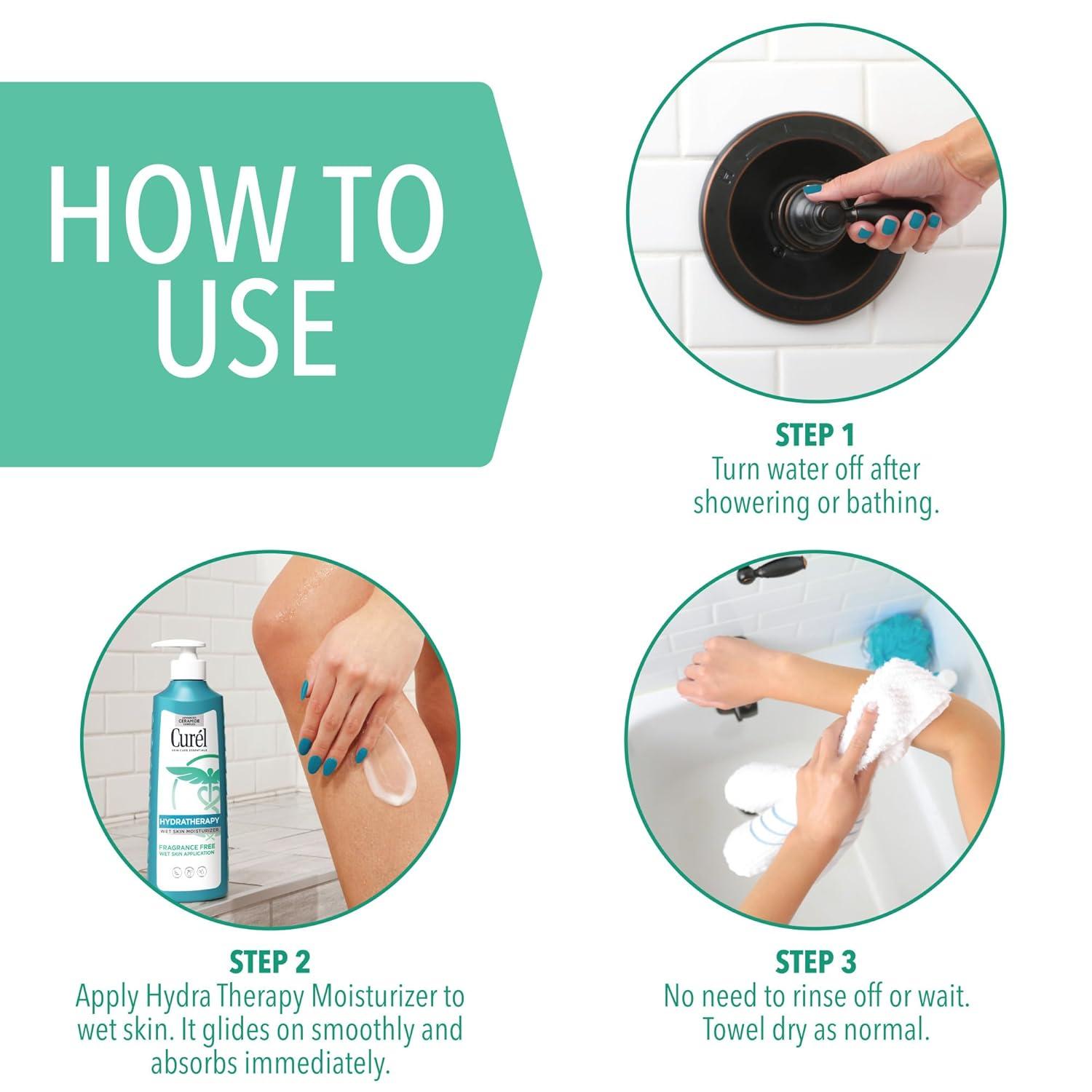 image:imageCurel Hydra Therapy In Shower Lotion Itch Defense Body Moisturizer with Advanced Ceramide Complex Vitamin E amp Oatmeal Extract 12 OzUnscented