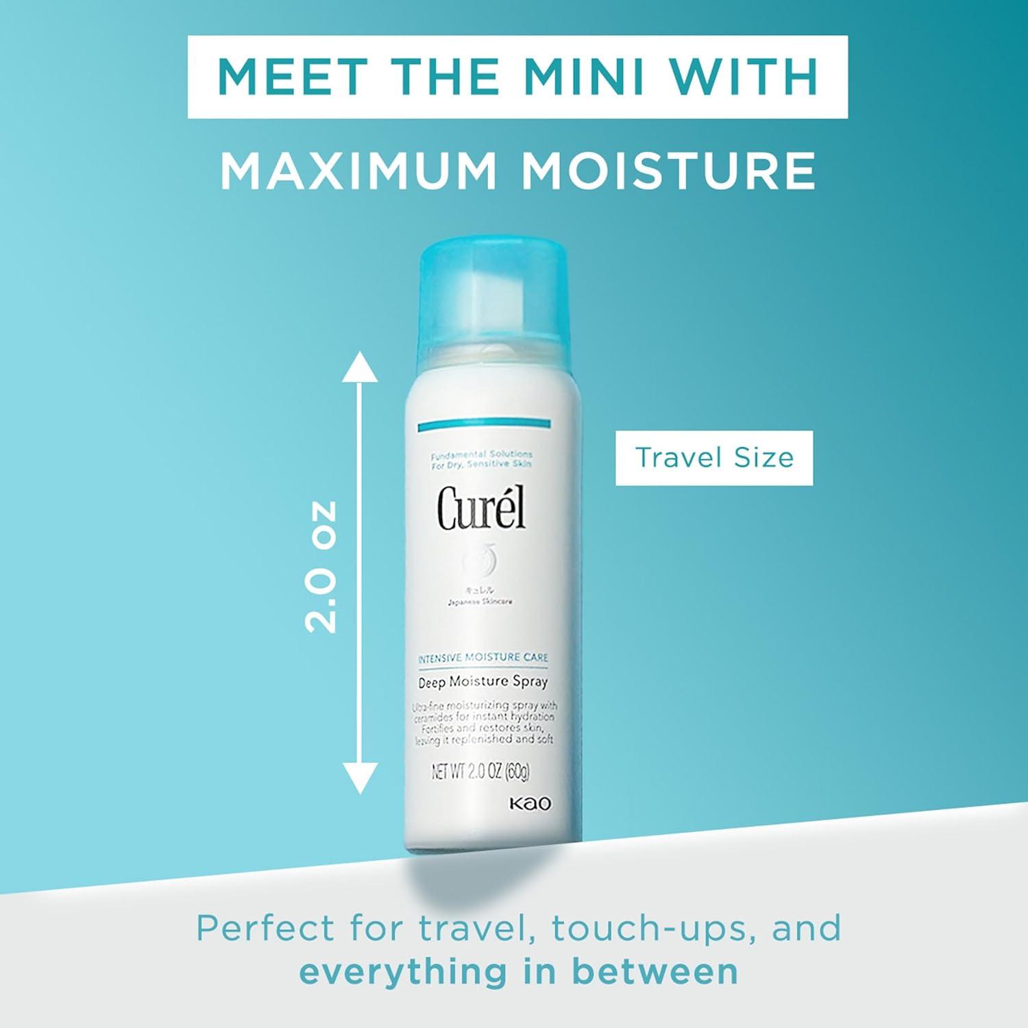 image:imageCurel Japanese Skin Care Deep Moisture Travel Size Spray Moisturizer for Dry Skin Face Hydrating Spray with Ceramides 2 Oz