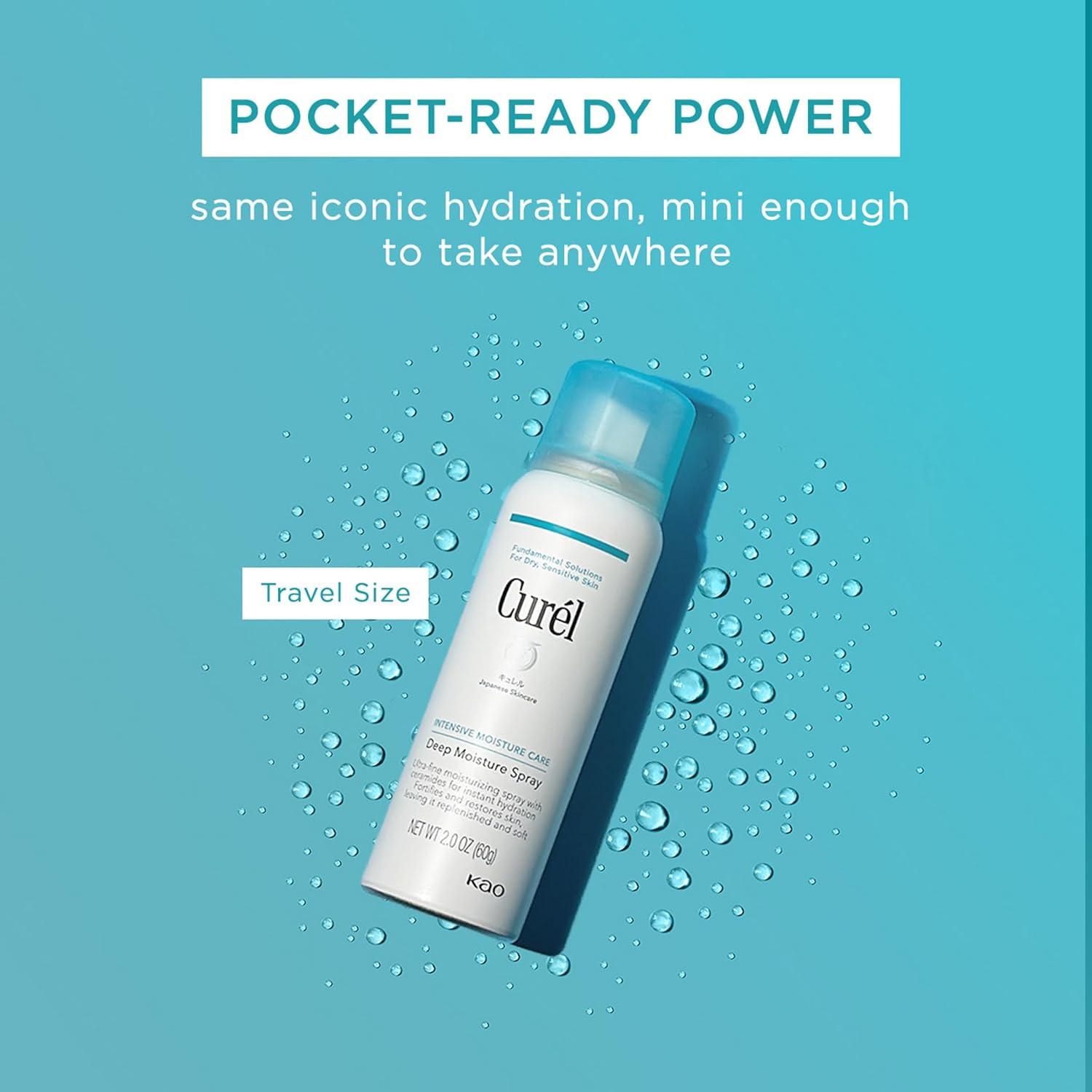 image:imageCurel Japanese Skin Care Deep Moisture Travel Size Spray Moisturizer for Dry Skin Face Hydrating Spray with Ceramides 2 Oz