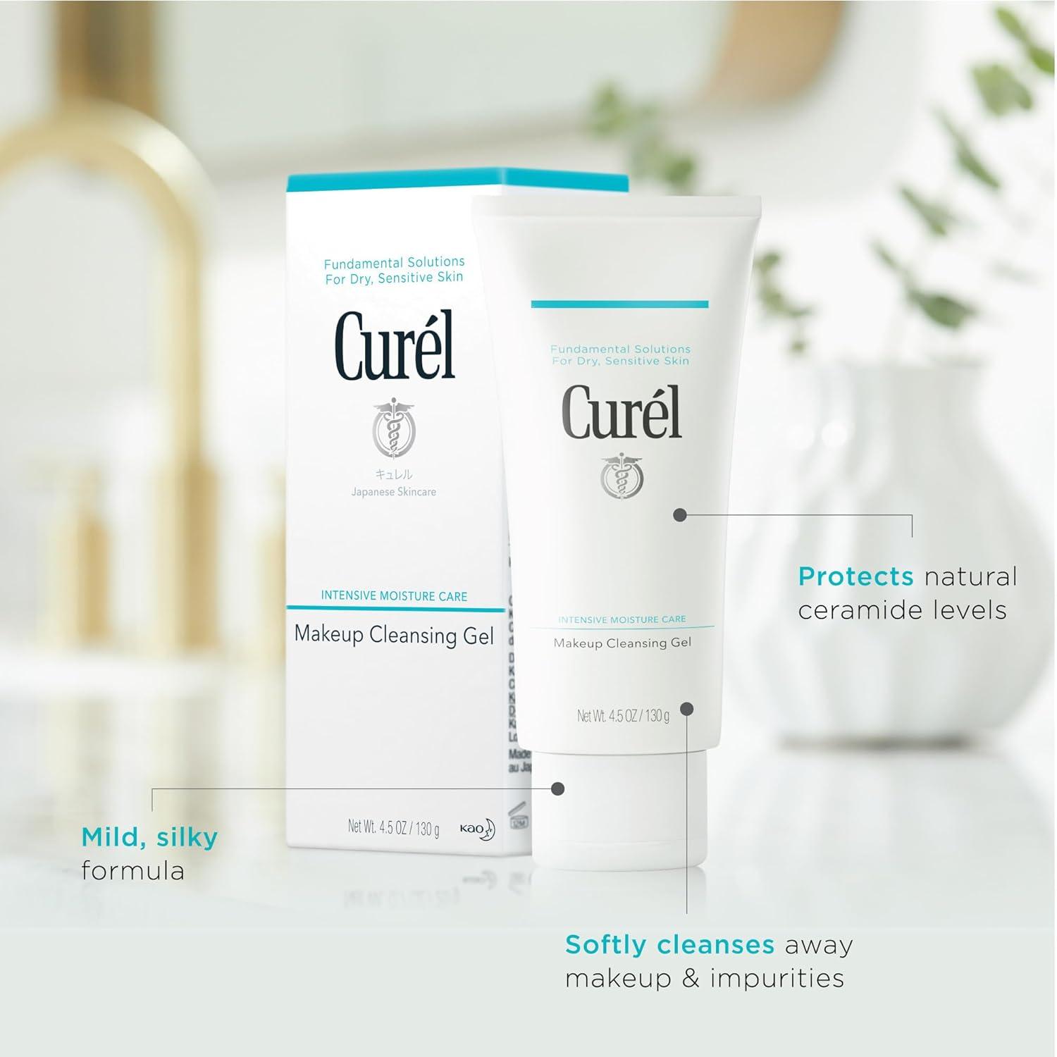 image:imageCurel Japanese Skin Care Makeup Cleansing Gel Waterproof Eye Makeup Remover and Gentle Facial Cleanser for Dry Sensitive Skin Step 1 of 2 45 Oz45 Fl Oz Pack of 1