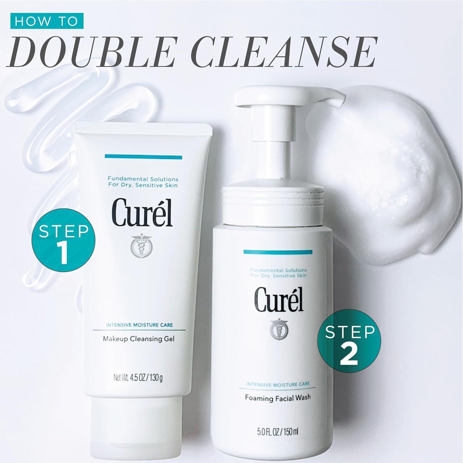 image:imageCurel Japanese Skin Care Makeup Cleansing Gel Waterproof Eye Makeup Remover and Gentle Facial Cleanser for Dry Sensitive Skin Step 1 of 2 45 Oz45 Fl Oz Pack of 1