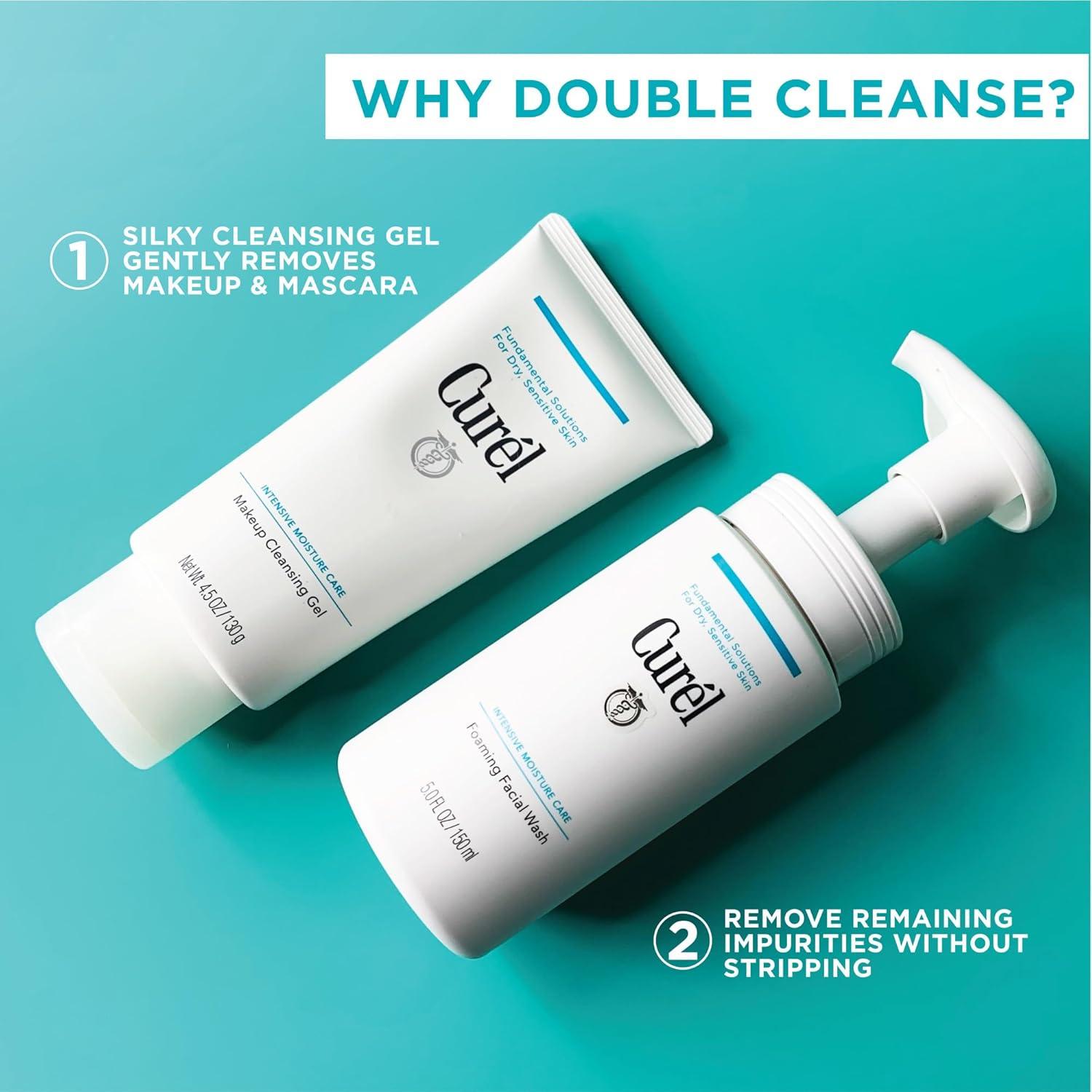 image:imageCurel Japanese Skin Care Makeup Cleansing Gel Waterproof Eye Makeup Remover and Gentle Facial Cleanser for Dry Sensitive Skin Step 1 of 2 45 Oz5 Fl Oz Pack of 1