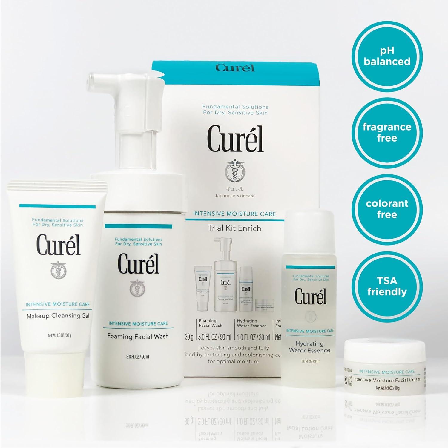 image:imageCurel Japanese Skin Care Travel Size Toiletries for Dry Sensitive Skin Travel Size Face Wash Lotion amp Makeup Remover