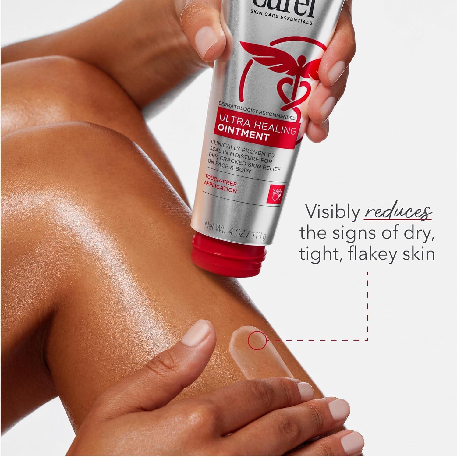 image:imageCurel Ultra Healing Ointment Healing Ointment with Touch Free Applicator Body and Face Moisturizer for Women and Men 4 Oz