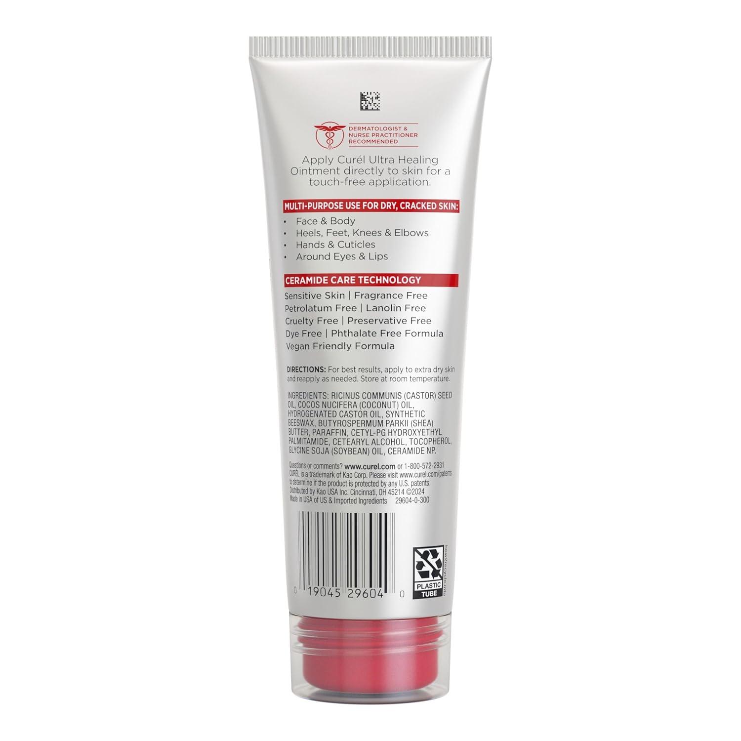 image:imageCurel Ultra Healing Ointment Healing Ointment with Touch Free Applicator Body and Face Moisturizer for Women and Men 4 Oz