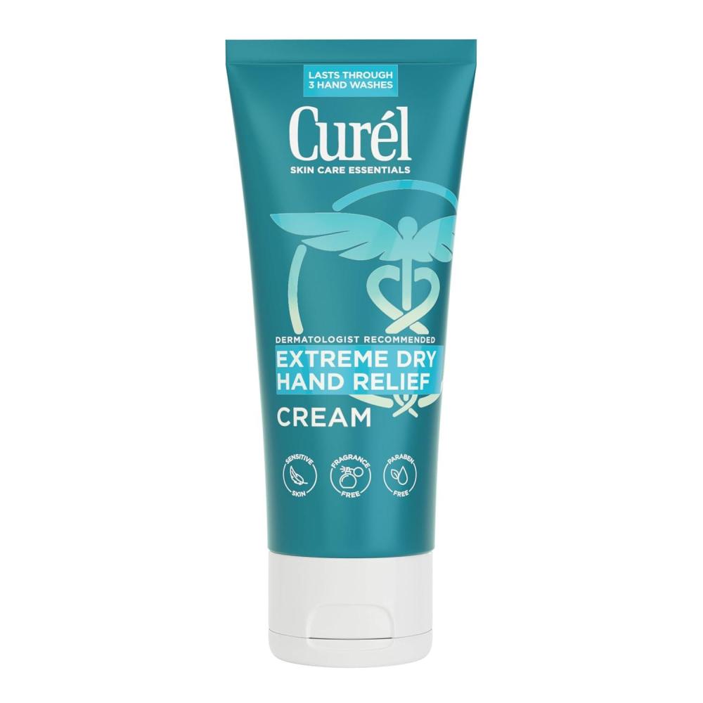image:imageCurel Extreme Dry Hand Relief Dermatologist Recommended LongLasting Cream For Dry Hands Paraben Free FragranceFree Hand Lotion 3 Oz3 Fl Oz Pack of 1
