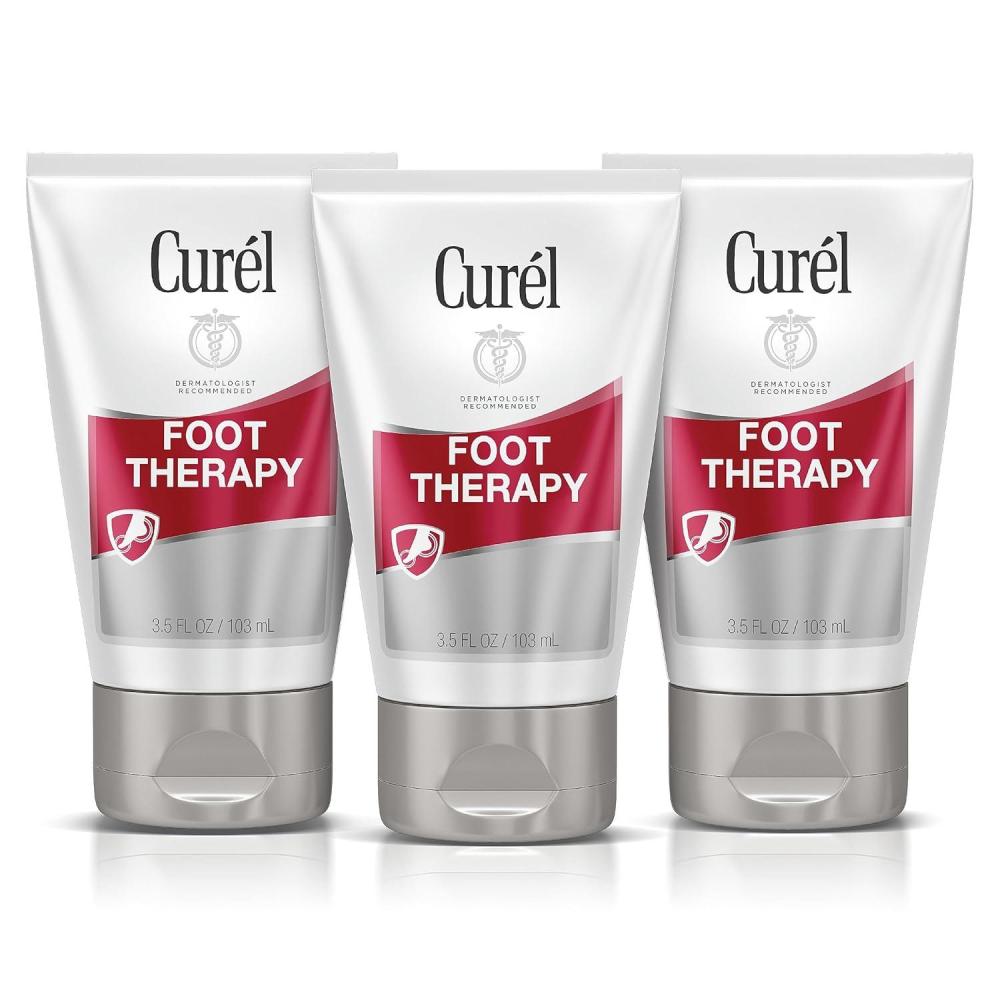 image:imageCurel Foot Therapy Cream Soothing Lotion for Dry Cracked Feet Quick Absorbing with Shea Butter Coconut Milk and Vitamin E2 35 Oz117 Fl Oz Pack of 3