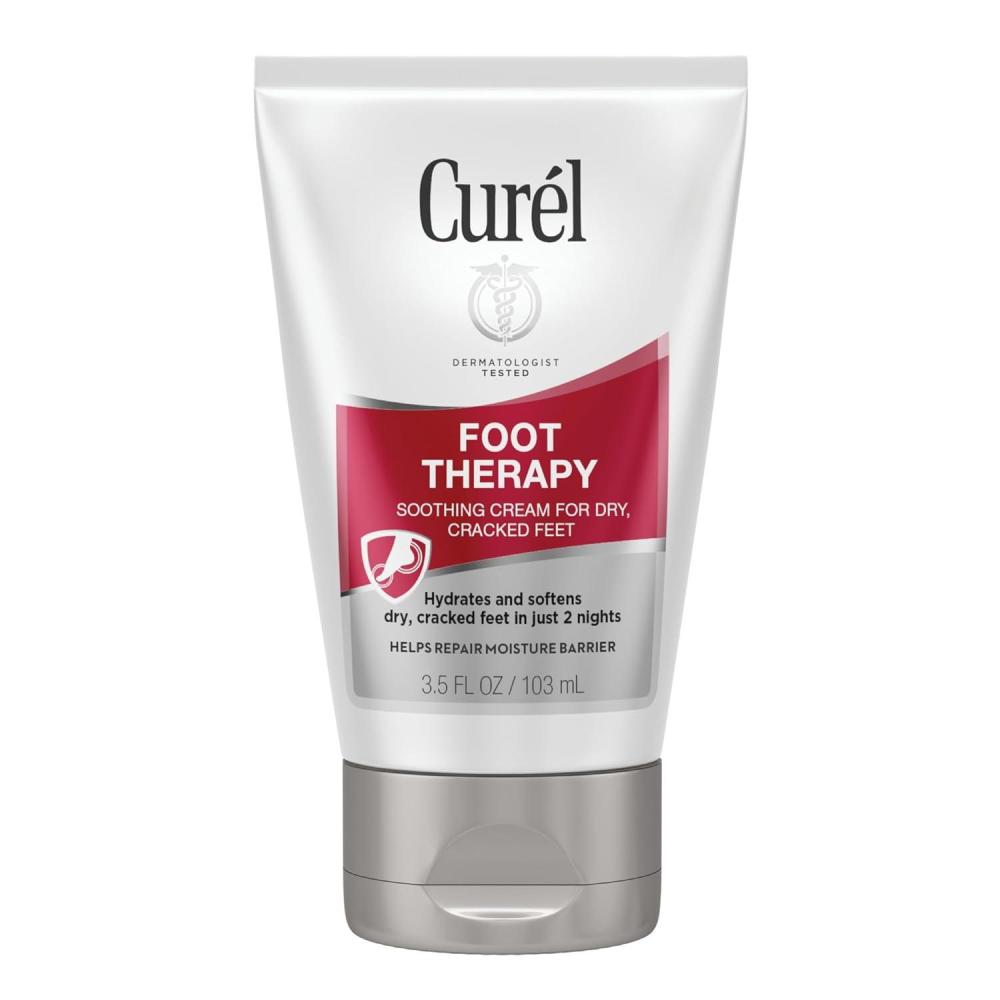 image:imageCurel Foot Therapy Cream Soothing Lotion for Dry Cracked Feet Quick Absorbing with Shea Butter Coconut Milk and Vitamin E2 35 Oz35 Fl Oz Pack of 1