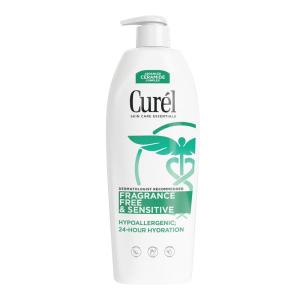 Curel Fragrance Free Comforting Body Lotion, Unscented Dry Skin Moisturizer for Sensitive Skin, with Advanced Ceramide Complex, Repairs Moisture Barrier, 20 oz(20 Fl Oz (Pack of 1))