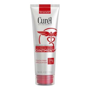 Curel Ultra Healing Ointment, Healing Ointment with Touch Free Applicator, Body and Face Moisturizer for Women and Men, 4 Oz