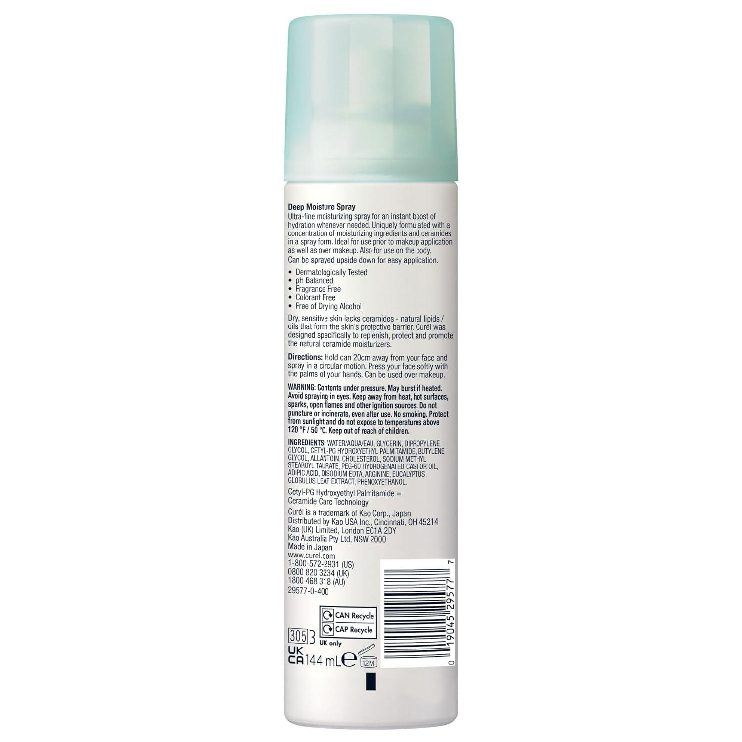image:imageCurel Japanese Skin Care Deep Moisture Spray Moisturizer for Dry Skin Face Hydrating Spray with Ceramides 52 Oz